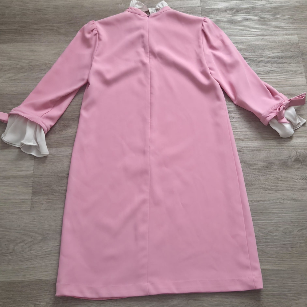 CeCe Pink Asymmetrical Dress with Ruffle Accents - Picture 3 of 8